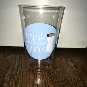 Think about your drink plastic cup, 16 oz